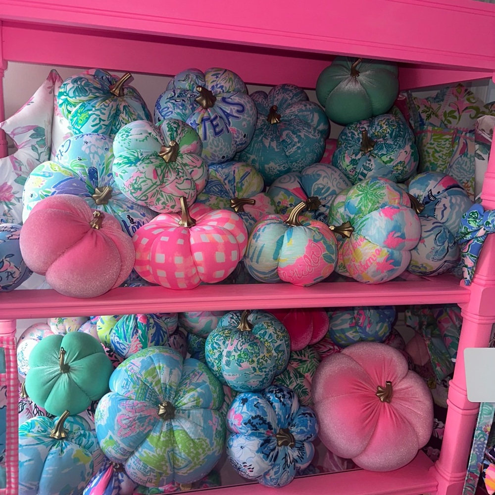 Lilly Pulitzer Handmade  Decorative Pumpkins